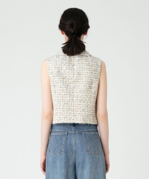 【LOULOU WILLOUGHBY】LINTONツイードミニベスト LOULOU