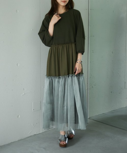 MAISON BREEZE(MAISON BREEZE)/【MAISON BREEZE reveur】シアーティアードドレスワンピース trc/img02