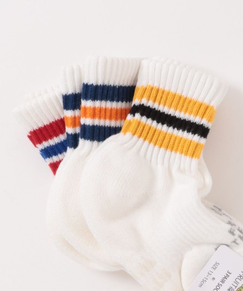 ar/mg(エーアールエムジー)/【78】【FOLS005】【FRUIT OF THE LOOM】KID'S 3P LINE SOCKS/img05