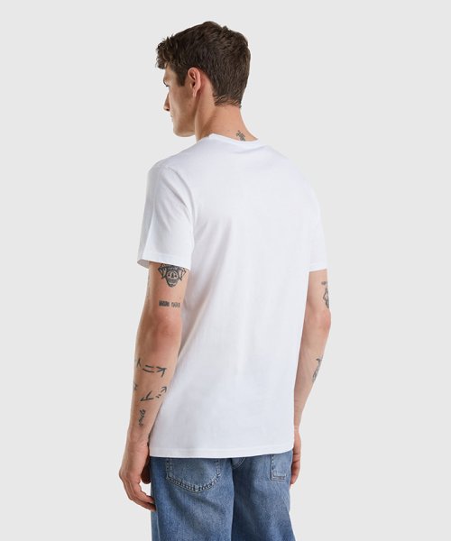 BENETTON (mens)(ベネトン（メンズ）)/ロゴプリント入りオーガニックコットン半袖Tシャツ/img01