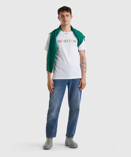 BENETTON (mens)(ベネトン（メンズ）)/ロゴプリント入りオーガニックコットン半袖Tシャツ/img02