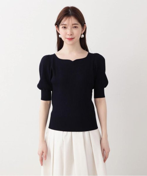 PROPORTION BODY DRESSING(プロポーション　ボディドレッシング)/ハートカットリブニット WEB限定カラー：ブルー 24SS/img40