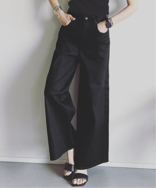 【woadblue × エディター坪田あさみ】WIDE PANTS（ブラック） VERMEIL par 着用サイズ