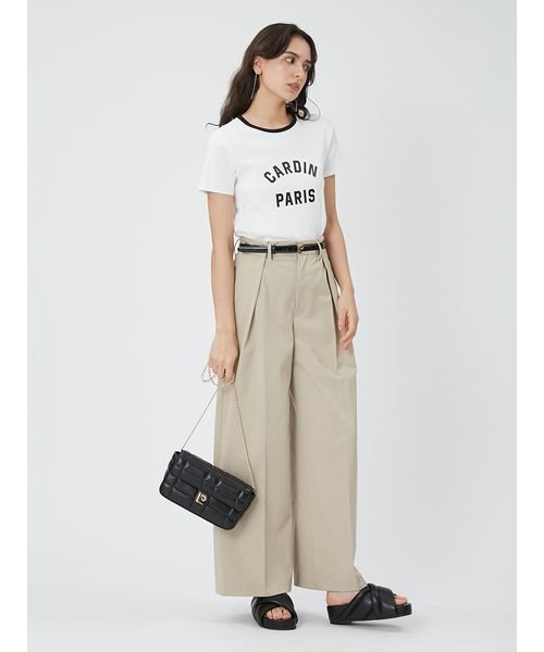 【pierre cardin】タックワイドチノパンツ cardin 予めご了承ください