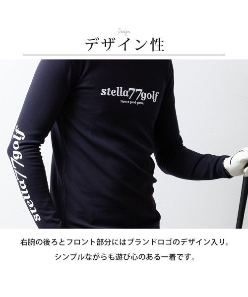  GENELESS(GENELESS)/長袖 tシャツ メンズ ゴルフウェア 裏シャギー ストレッチ ゴルフ 暖かい インナー ハイネック メンズウェア 秋冬 全3色 Tシャツ 大きいサイズ/img06