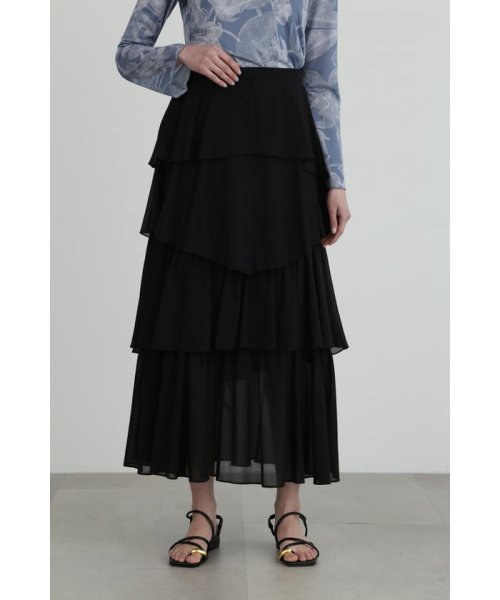 コットンシフォンランダムティアードスカート 人気・おすすめ｜使いやすい・旅行におすすめ 品質保証 全国発送 在庫限り