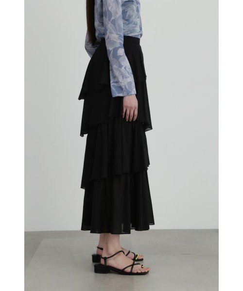 コットンシフォンランダムティアードスカート 人気・おすすめ｜使いやすい・旅行におすすめ 品質保証 全国発送 在庫限り