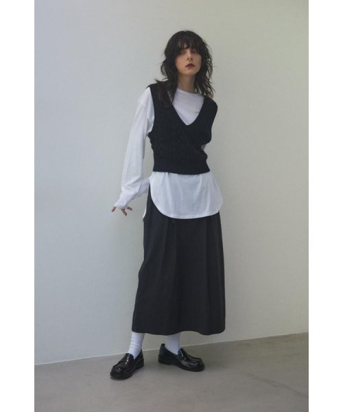 BLACK BY MOUSSY(ブラックバイマウジー)/2tuck cocoon skirt/img09