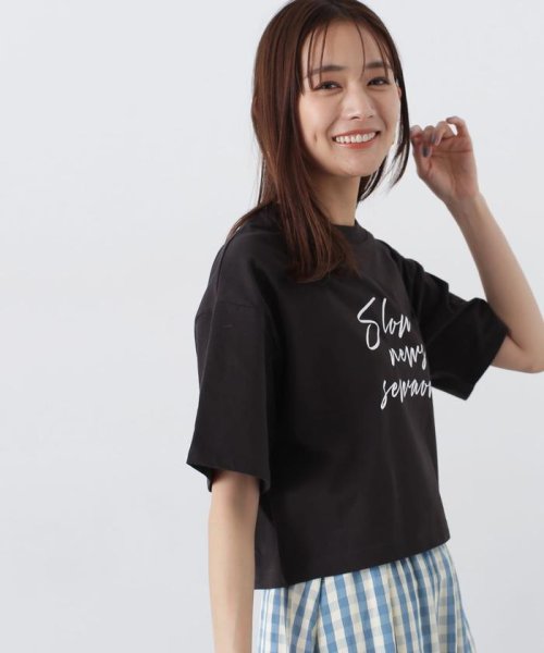 N Natural Beauty Basic(エヌナチュラルビューティベーシック)/クロップドビッグロゴTシャツ/img07