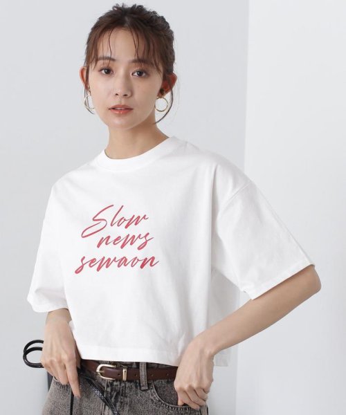 N Natural Beauty Basic(エヌナチュラルビューティベーシック)/クロップドビッグロゴTシャツ/img15