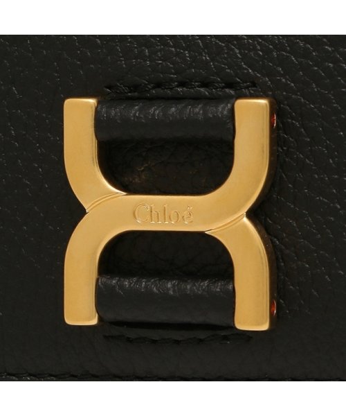 クロエ 三つ折り財布 マーシー コンパクト財布 ロゴ ブラック レディース CHLOE CHC23AP097I31 001 CHLOE クロエ 三つ折り財布 マーシー コンパクト財布 ロゴ ブラック レディース CHC23AP097I31