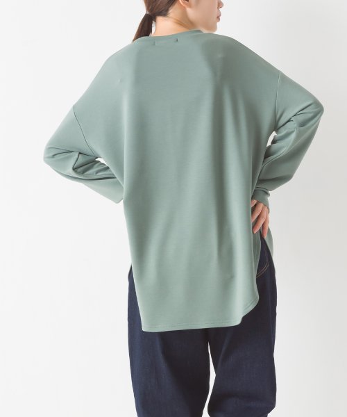OMNES(オムネス)/【OMNES】+3℃蓄熱ストレッチ 裾ラウンド長袖Tシャツ/img18