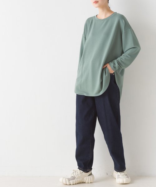 OMNES(オムネス)/【OMNES】+3℃蓄熱ストレッチ 裾ラウンド長袖Tシャツ/img20