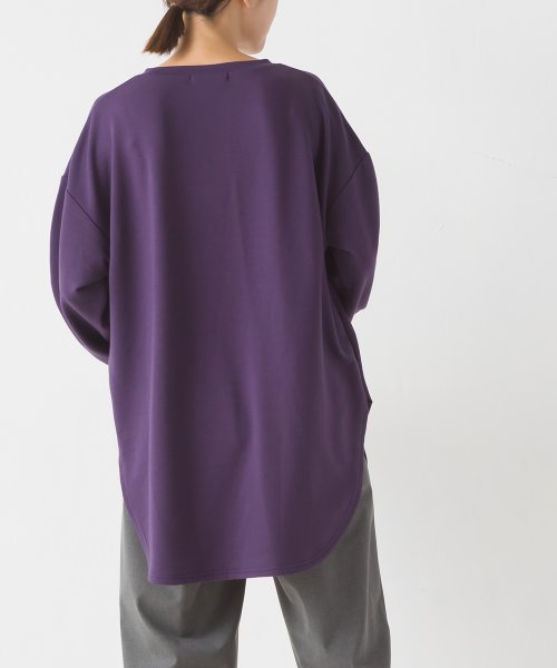 OMNES(オムネス)/【OMNES】+3℃蓄熱ストレッチ 裾ラウンド長袖Tシャツ/img23