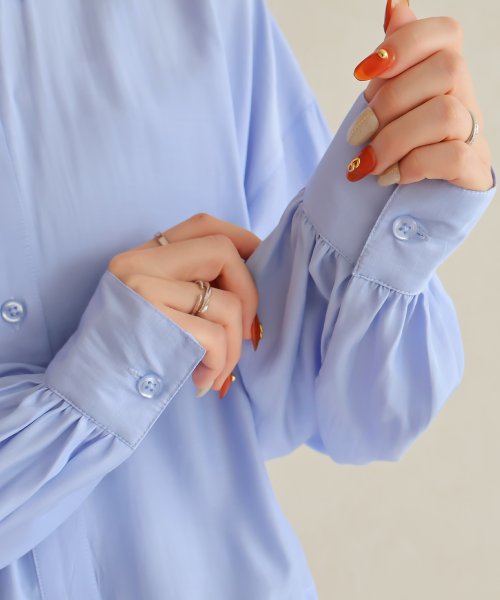 SocialGIRL(ソーシャルガール)/裾絞り襟付きシャツ/img20