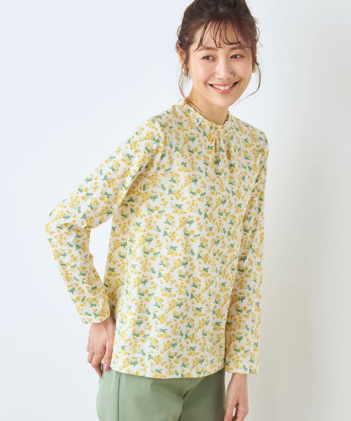 DECOY Since1981(デコイ)/ミモザプリントフリルTシャツ/img01