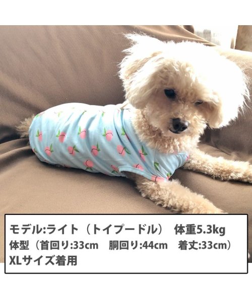 HAPPY DOG!!(はっぴーDOG！！)/犬 服 犬服 いぬ 犬の服 着せやすい タンクトップ トイプードル Dカン 袖なし ノースリーブ もも ピーチ 桃/img02