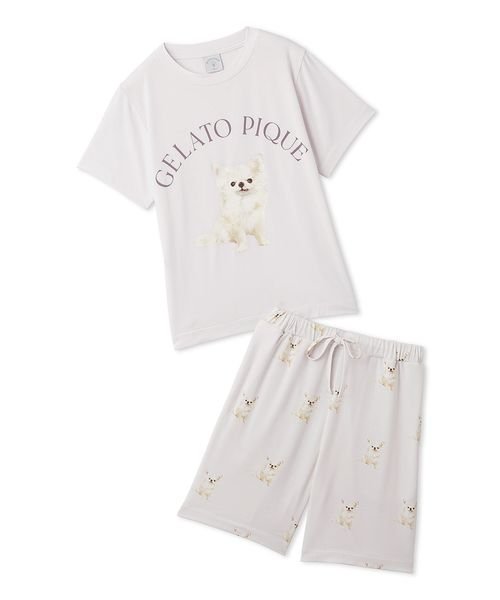 gelato pique Kids＆Baby(gelato pique Kids＆Baby)/【JUNIOR】 DOG柄Tシャツ&ショートパンツセット/img01