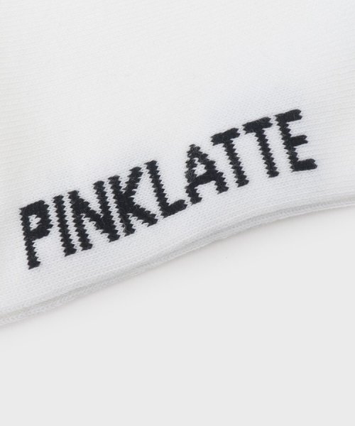 PINK-latte(ピンク　ラテ)/履き口ロゴショート丈ソックス/img05