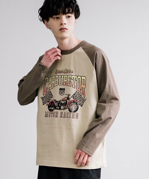 Rocky Monroe(ロッキーモンロー)/ロンT ラグラン 長袖 メンズ レディース カットソー Tシャツ プリント カレッジ 天竺ボディ ロゴ 綿 コットン 古着 リラックス ルーズ ビッグシルエット/img09