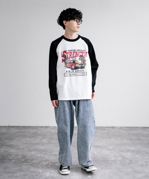 Rocky Monroe(ロッキーモンロー)/ロンT ラグラン 長袖 メンズ レディース カットソー Tシャツ プリント カレッジ 天竺ボディ ロゴ 綿 コットン 古着 リラックス ルーズ ビッグシルエット/img15