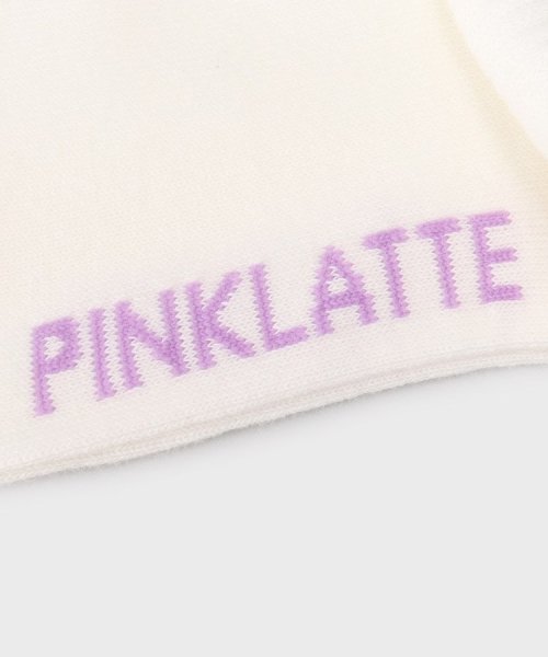PINK-latte(ピンク　ラテ)/POPカラーラインロゴソックス/img05