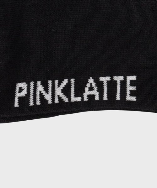 PINK-latte(ピンク　ラテ)/ラインロゴショート丈ソックス/img05