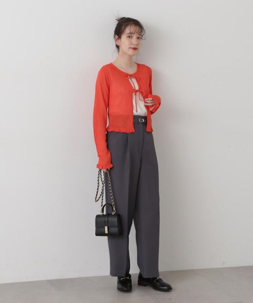 N Natural Beauty Basic(エヌナチュラルビューティベーシック)/シアーシャインリブカーディガン 24SS/img34