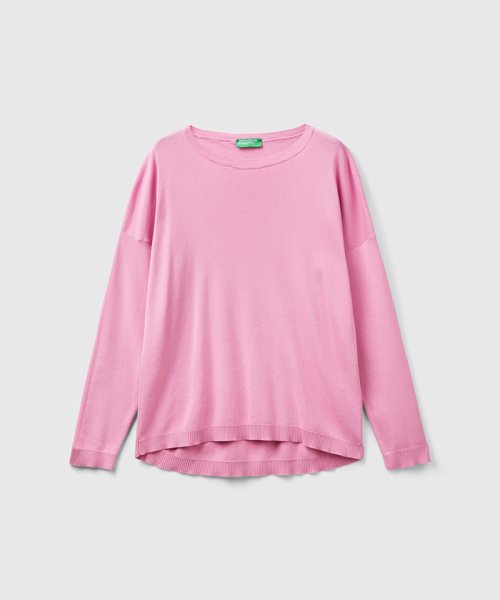 BENETTON (women)(ベネトン（レディース）)/コットン100％無地クルーネック長袖ニットセーターA/img44