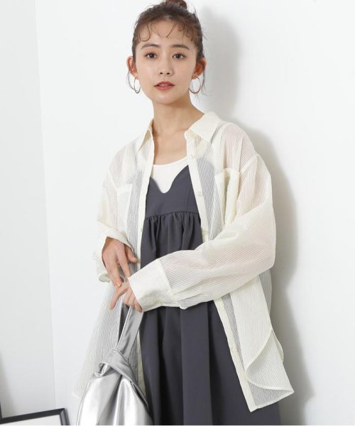 N Natural Beauty Basic(エヌナチュラルビューティベーシック)/シアーストライプシャツ 24SS/img31