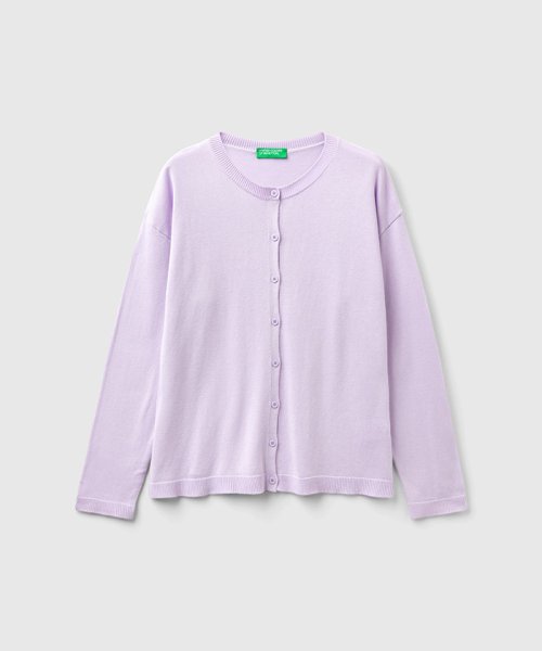 BENETTON (women)(ベネトン（レディース）)/コットンモダール無地クルーネック長袖カーディガン/img23