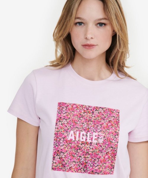 AIGLE(エーグル)/オーガニックコットン リバティプリント クルーネック 半袖Tシャツ/img03