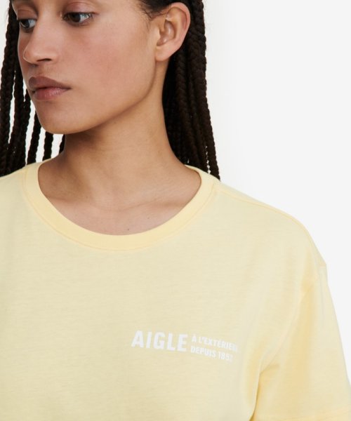 AIGLE(エーグル)/オーガニックコットン ワンポイントロゴ クルーネック 半袖Tシャツ/img04