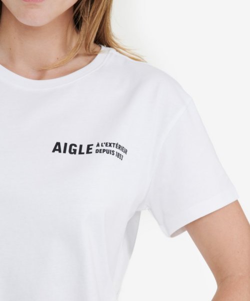 AIGLE(エーグル)/オーガニックコットン ワンポイントロゴ クルーネック 半袖Tシャツ/img08