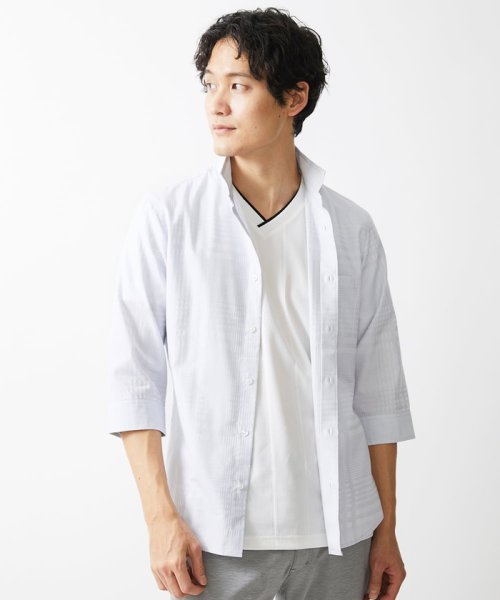 MK homme(エムケーオム)/七分丈 ドビーチェックシャツ/img02