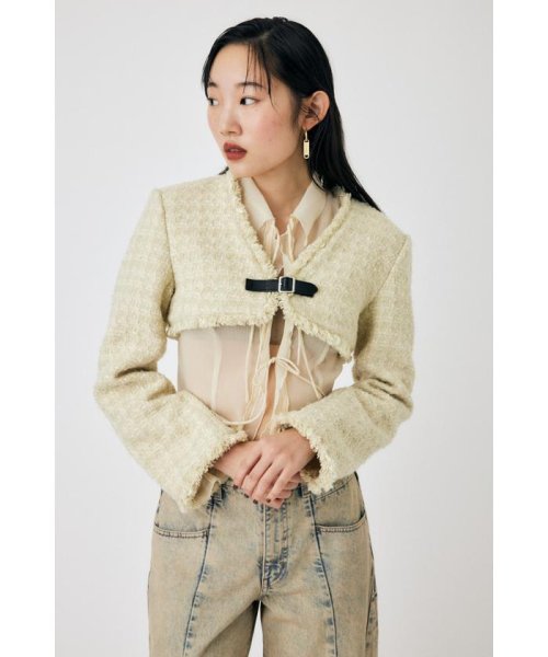 moussy(マウジー)/BELTED TWEED ボレロ/img01