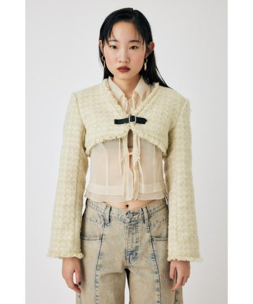 moussy(マウジー)/BELTED TWEED ボレロ/img05