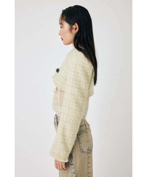 moussy(マウジー)/BELTED TWEED ボレロ/img06