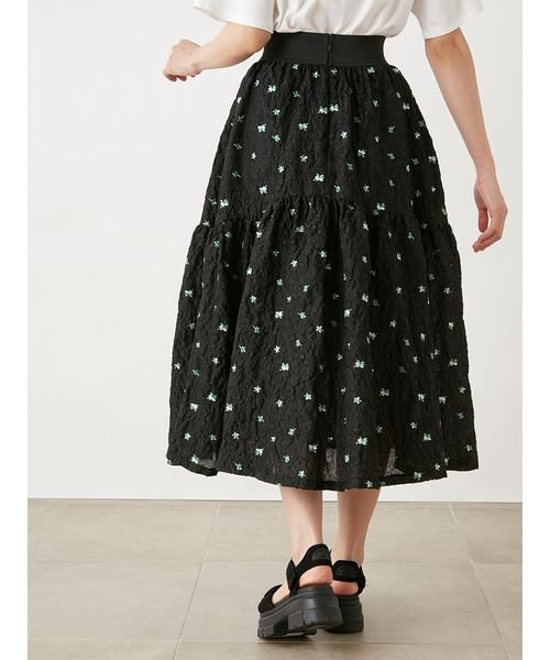 エンボスジャガードボリュームギャザースカート 予めご了承ください