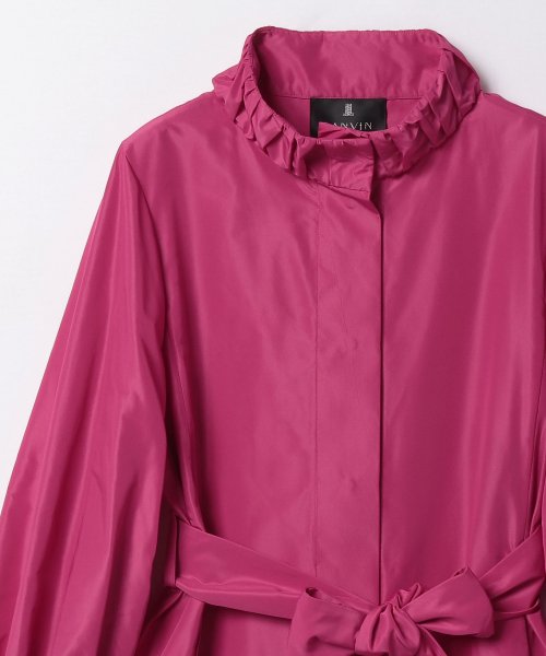 リボンベルト付ロングコート 