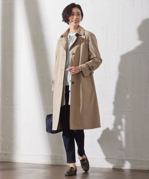 【洗える・撥水】Reポリアーティローザ シングル トレンチコート 