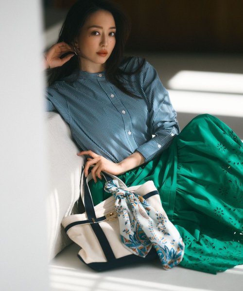 Oggi4月号掲載/洗える】CANCLINI バンドカラー シャツ(505928733) | 23 