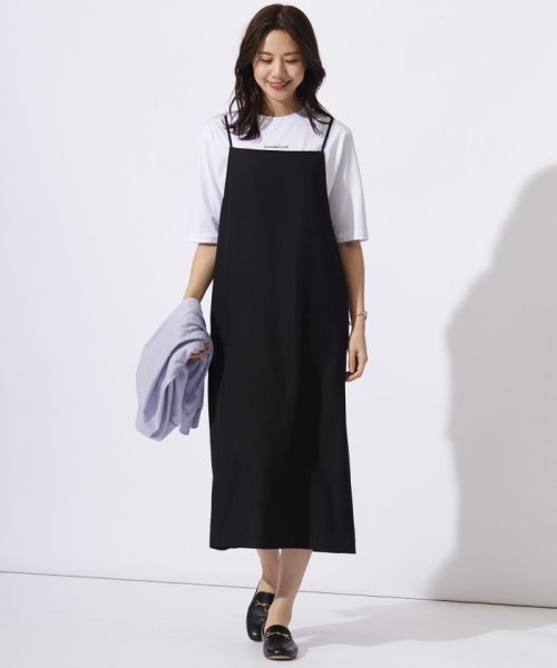 J.PRESS LADIES（LARGE SIZE）(J．プレス　レディス（大きいサイズ）)/【洗える・UVカット・接触冷感】ストレッチバックサテン キャミワンピース/img05