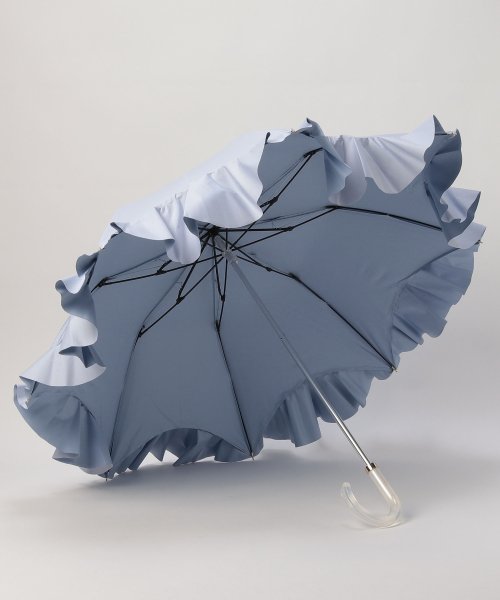 LANVIN en Bleu(umbrella)(ランバンオンブルー（傘）)/晴雨兼用折りたたみ日傘　フレアフリル/img01