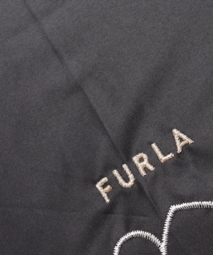 Furlaネイビー ロゴ入り長傘 ハートチャーム付き 70センチ Furlaネイビー ロゴ入り長傘 ハートチャーム付き 70センチ