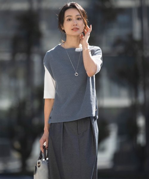 J.PRESS LADIES（LARGE SIZE）(J．プレス　レディス（大きいサイズ）)/【洗える】LINEN COTTON ニット ベスト/img05