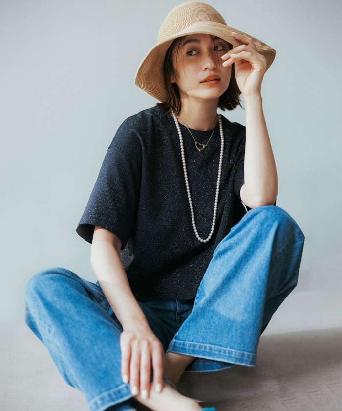 一部店舗限定】23区DENIM ストレッチ ワイドパンツ(505937193