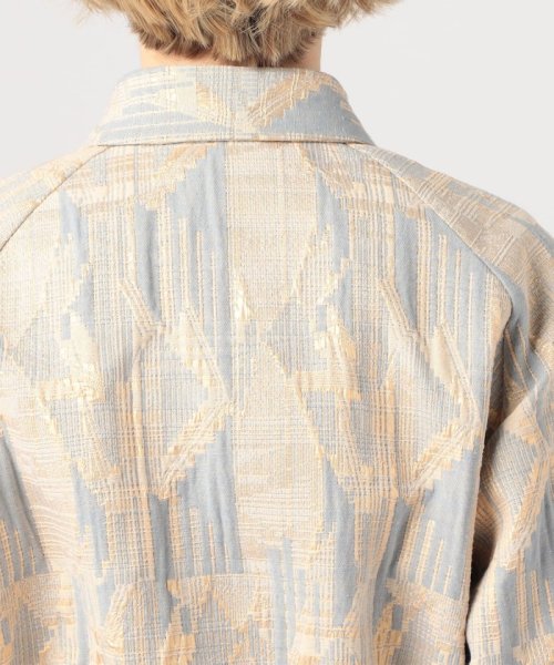 ジオメトリックグリッタージャカード ジップアップブルゾン 