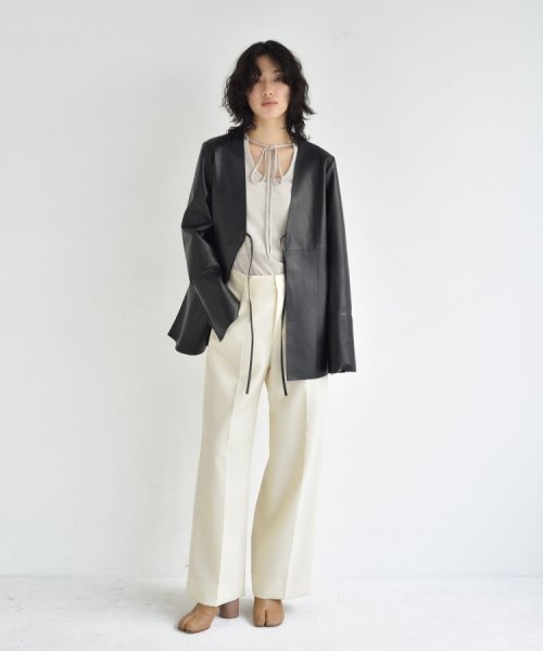 DRESSTERIOR(ドレステリア)/CODE A｜front ribbon leather jacket/img04