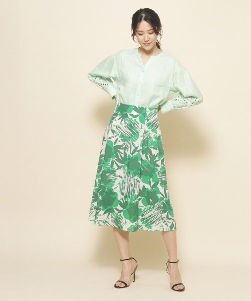 【洗える／花柄】ダイナミックな柄が映える フレアスカート Aラインスカート PET1253722986(9510円)